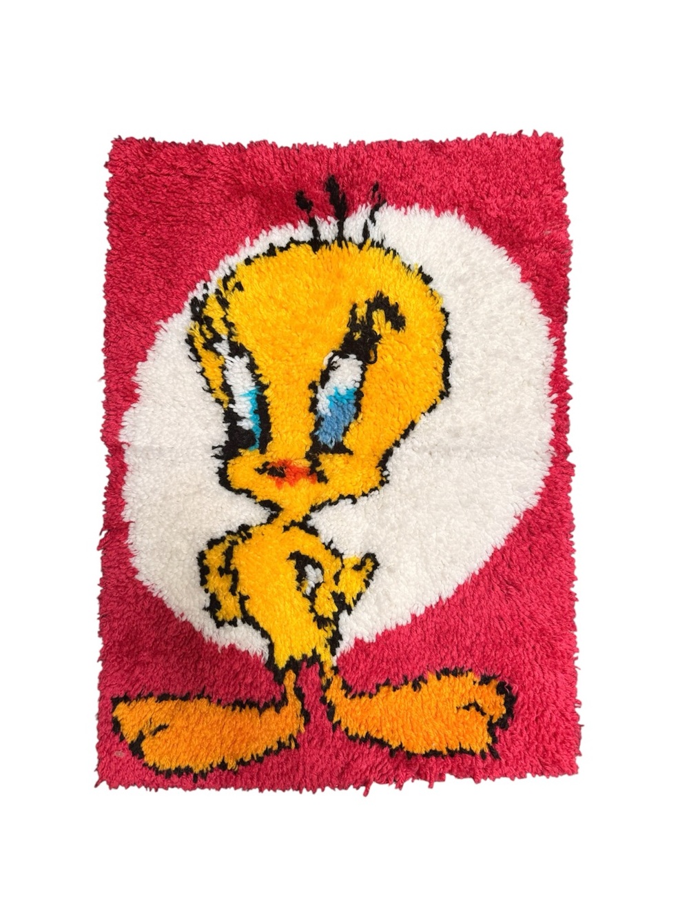Tweety Bird Shag Rug — Yellow & Pink